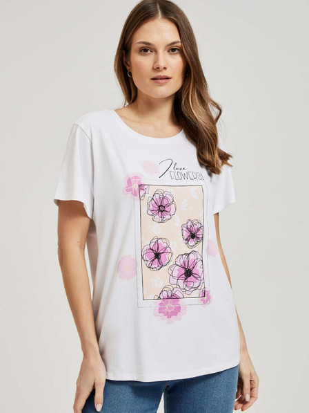 Moodo Tricou cu imprimeu floral pentru femei Moodo