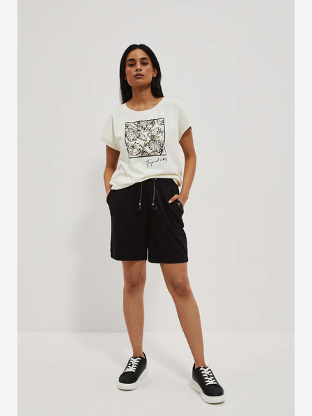 Moodo Tricou alb cu imprimeu Moodo