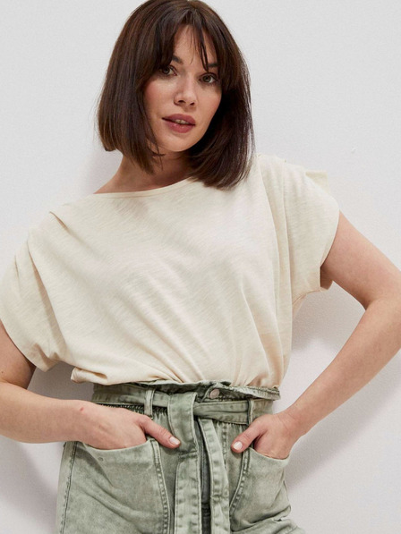 Moodo Cămașă crem pentru femei Moodo