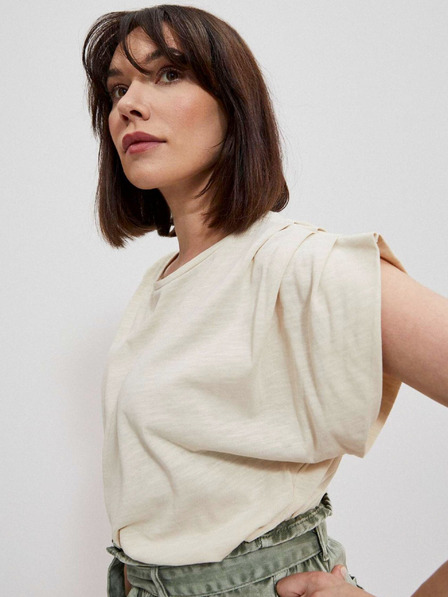 Moodo Cămașă crem pentru femei Moodo