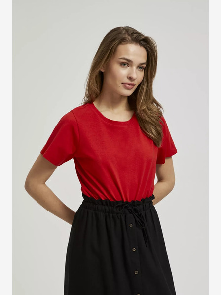 Moodo Tricou roșu cu mânecă scurtă Moodo