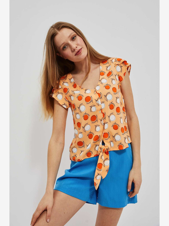 Moodo Tricou cu model portocaliu Moodo