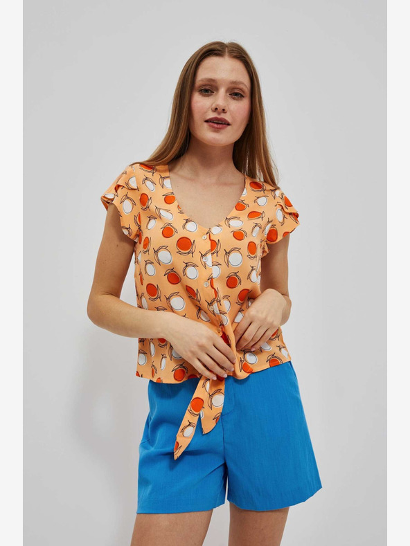 Moodo Tricou cu model portocaliu Moodo
