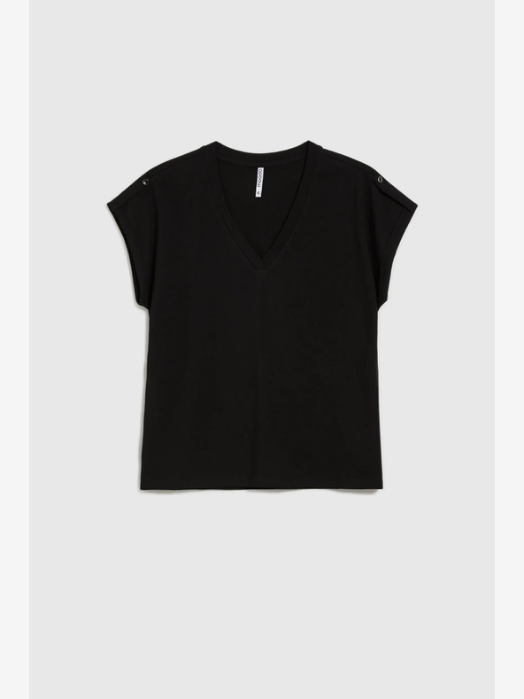 Moodo Cămașă lungă neagră pentru femei Moodo