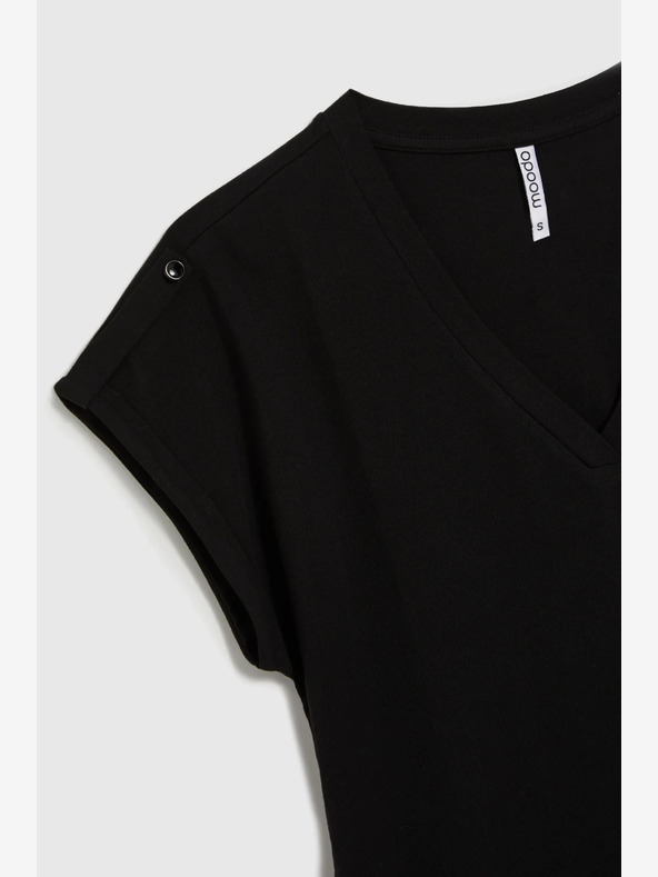 Moodo Cămașă lungă neagră pentru femei Moodo