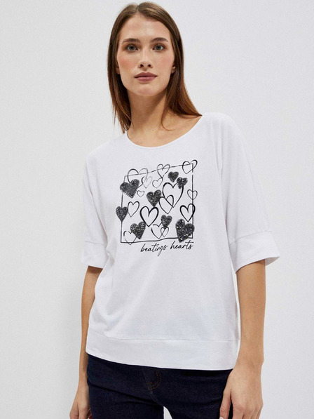 Moodo Tricou alb pentru femei Moodo