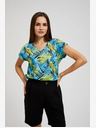 Moodo Tricou cu model turcoaz Moodo