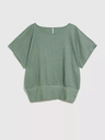Moodo Tricou verde cu gât rotund Moodo