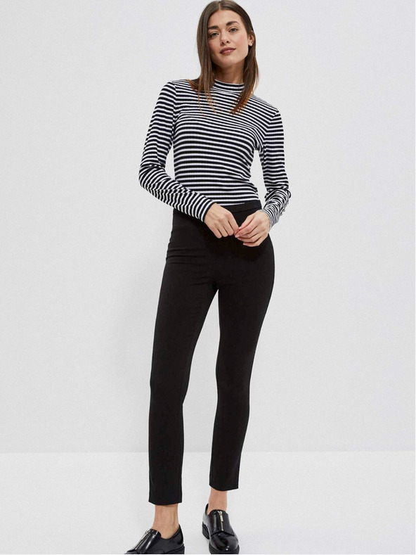 Moodo Tricou cu dungi albe și negre pentru femei Moodo