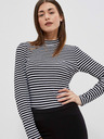 Moodo Tricou cu dungi albe și negre pentru femei Moodo