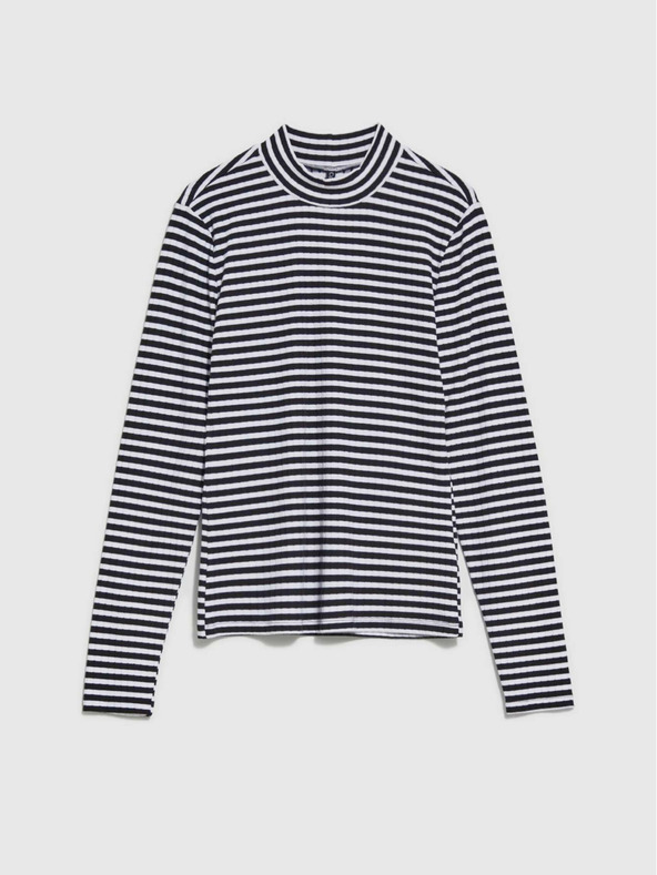 Moodo Tricou cu dungi albe și negre pentru femei Moodo