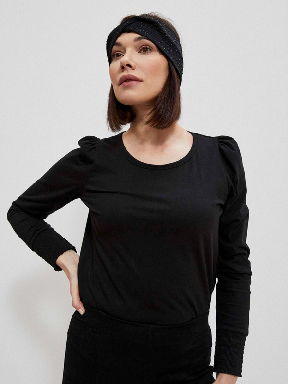 Moodo Cămașă lungă neagră pentru femei Moodo