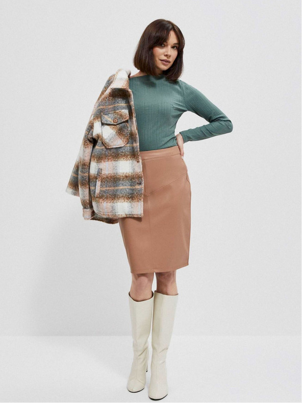 Moodo Cămașă chino verde pentru femei Moodo