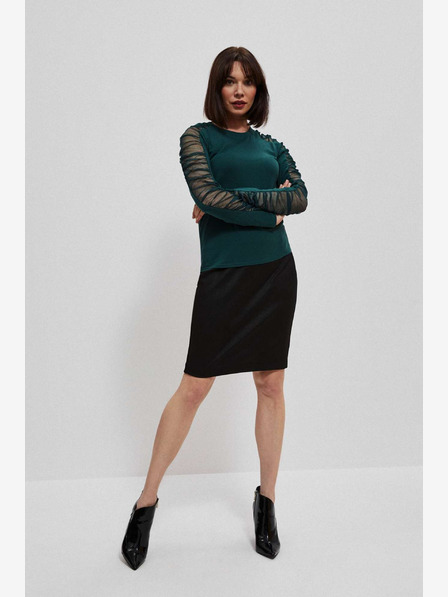 Moodo Cămașă chino verde pentru femei Moodo