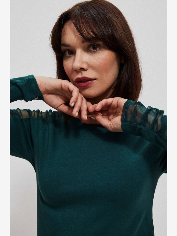 Moodo Cămașă chino verde pentru femei Moodo