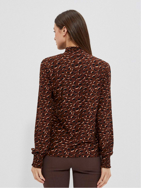 Moodo Cămașă cu model pentru femei Moodo maro