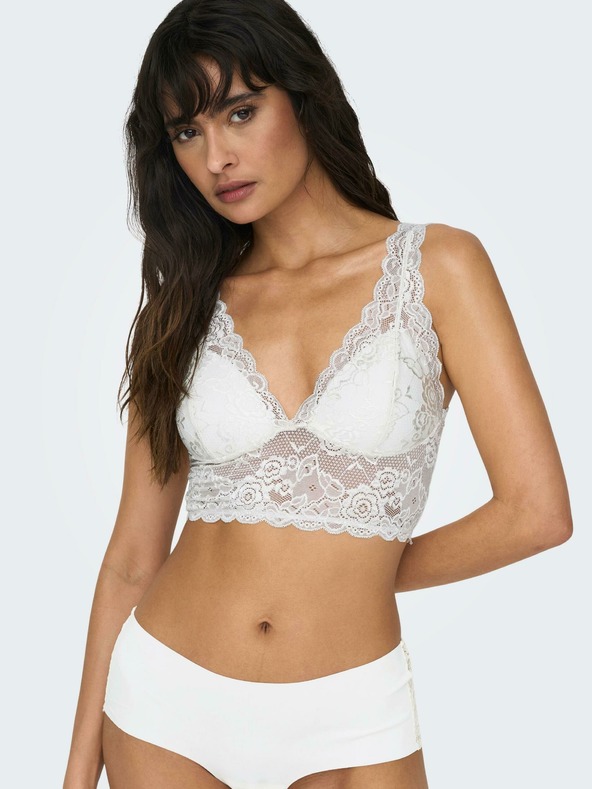 ONLY Sutien dantelă pentru femei crem ONLY