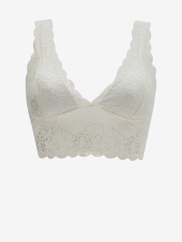 ONLY Sutien dantelă pentru femei crem ONLY