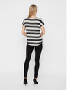 Vero Moda Tricou cu dungi crem și negre VERO MODA Wide