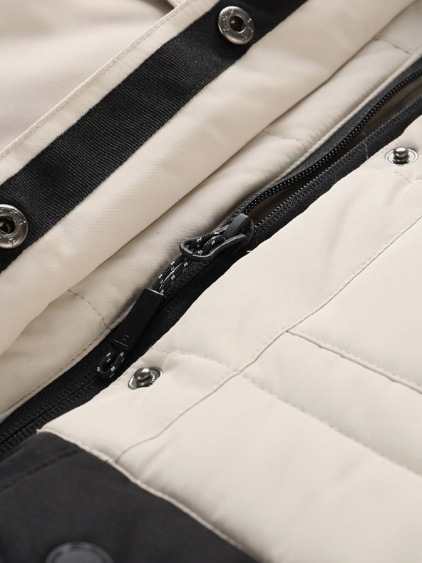 ALPINE PRO Geacă matlasată de iarnă pentru femei, neagră și gri ALPINE PRO EGYPA