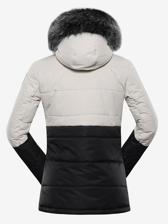 ALPINE PRO Geacă matlasată de iarnă pentru femei, neagră și gri ALPINE PRO EGYPA