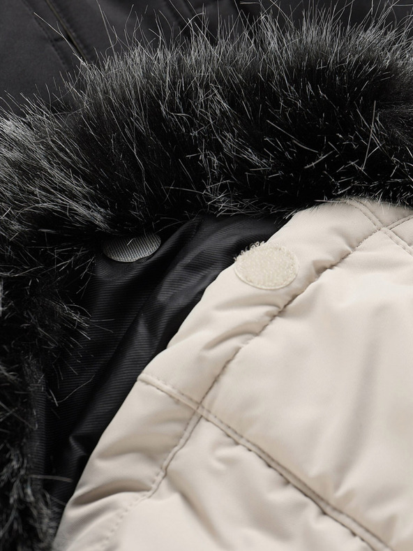 ALPINE PRO Geacă matlasată de iarnă pentru femei, neagră și gri ALPINE PRO EGYPA