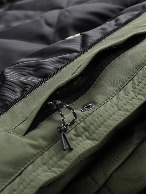 ALPINE PRO Jachetă de iarnă neagră și verde pentru femei ALPINE PRO EGYPA