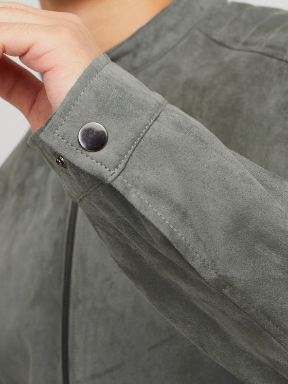 Jack & Jones Jachetă din piele întoarsă gri Jack & Jones pentru bărbați