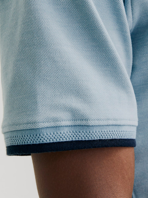 Jack & Jones Tricou polo albastru deschis pentru bărbați Jack & Jones