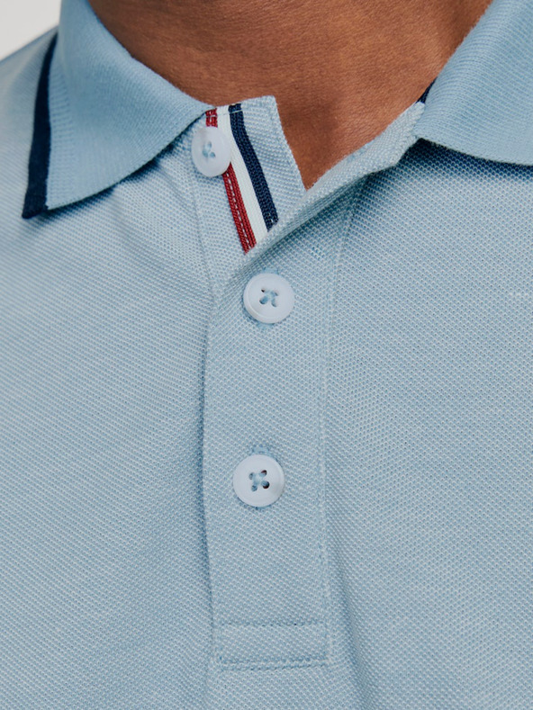 Jack & Jones Tricou polo albastru deschis pentru bărbați Jack & Jones