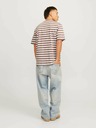 Jack & Jones Tricou cu dungi albe și maro pentru bărbați Jack & Jones
