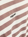 Jack & Jones Tricou cu dungi albe și maro pentru bărbați Jack & Jones