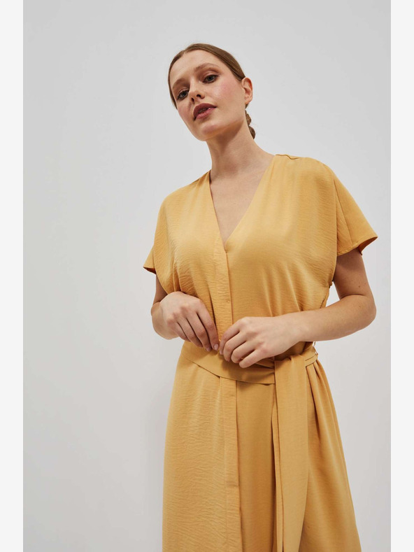 Moodo Rochie lungă galbenă Moodo