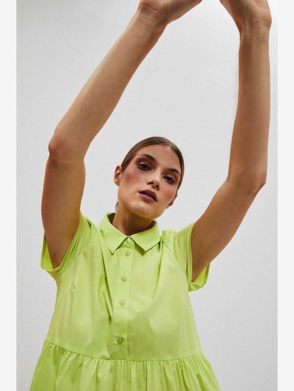 Moodo Rochie cămașă verde deschis Moodo