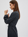 Moodo Rochie midi neagră cu model pentru femei Moodo