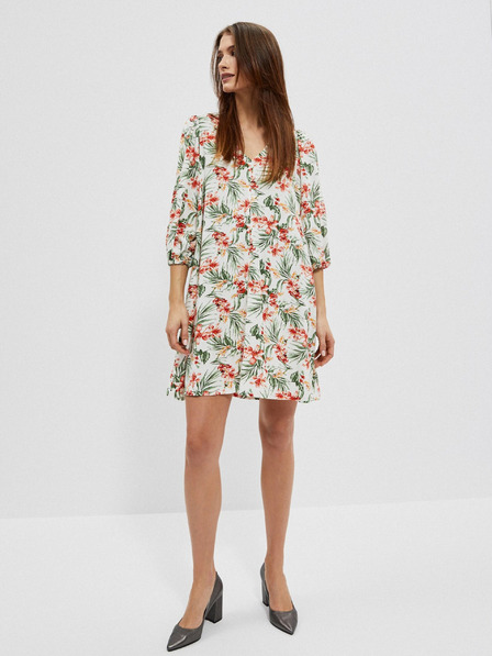 Moodo Rochie albă cu model pentru femei Moodo