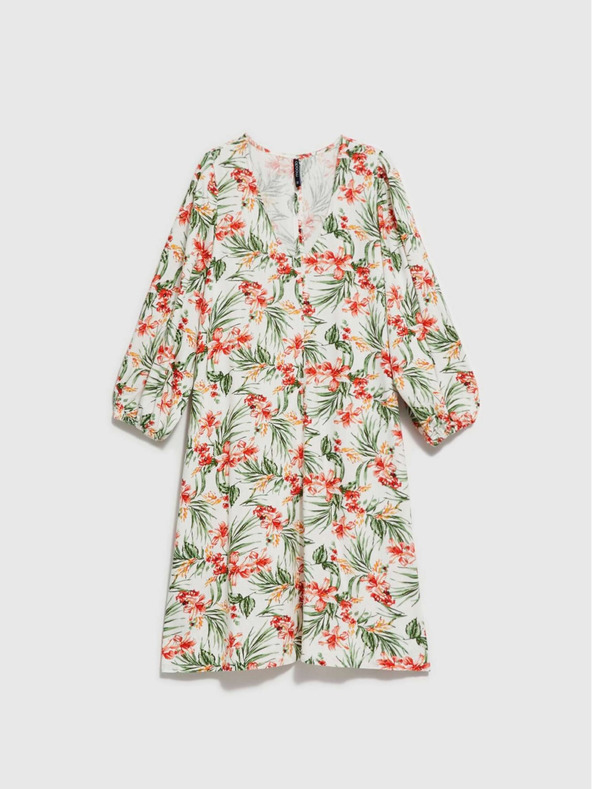 Moodo Rochie albă cu model pentru femei Moodo