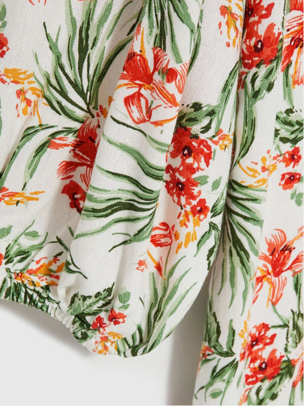 Moodo Rochie albă cu model pentru femei Moodo