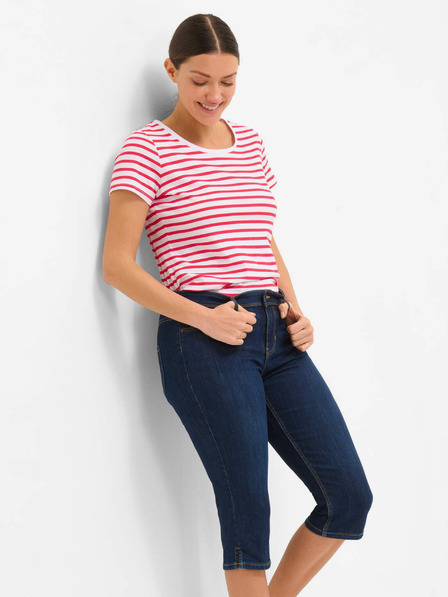 Orsay Pantaloni scurți trei sferturi din denim albastru închis ORSAY