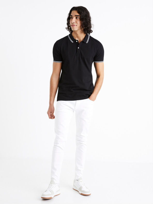 Celio Tricou polo negru pentru bărbați Celio Decolrayeb
