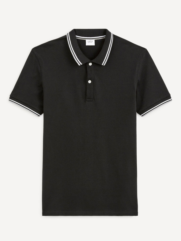 Celio Tricou polo negru pentru bărbați Celio Decolrayeb