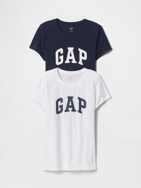 GAP Tricouri din bumbac cu logo GAP, 2 bucăți