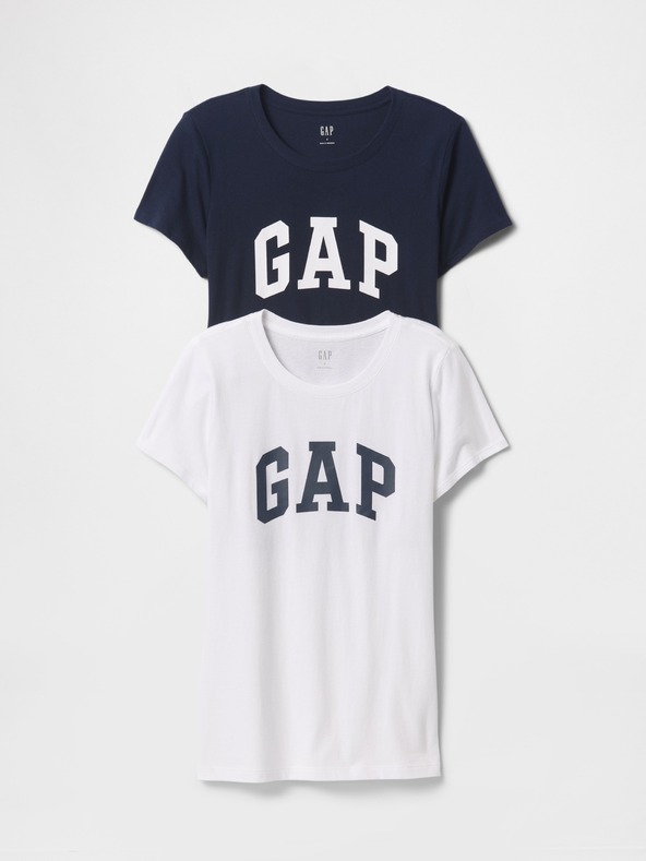 GAP Tricouri din bumbac cu logo GAP, 2 bucăți