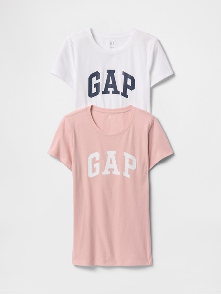 GAP Tricouri din bumbac cu logo GAP, 2 bucăți