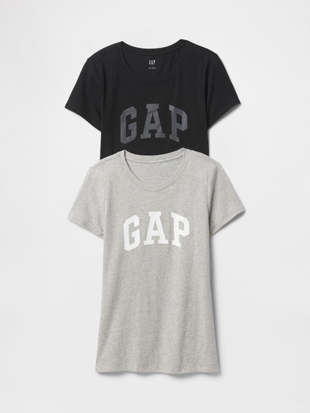 GAP Tricouri din bumbac cu logo GAP, 2 bucăți