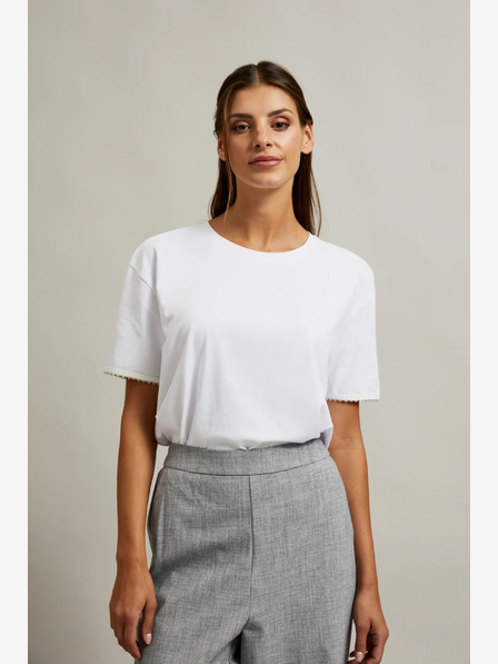 Moodo Tricou alb pentru femei Moodo