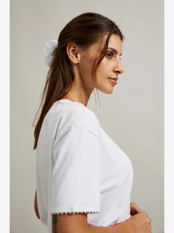 Moodo Tricou alb pentru femei Moodo