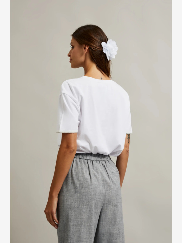 Moodo Tricou alb pentru femei Moodo