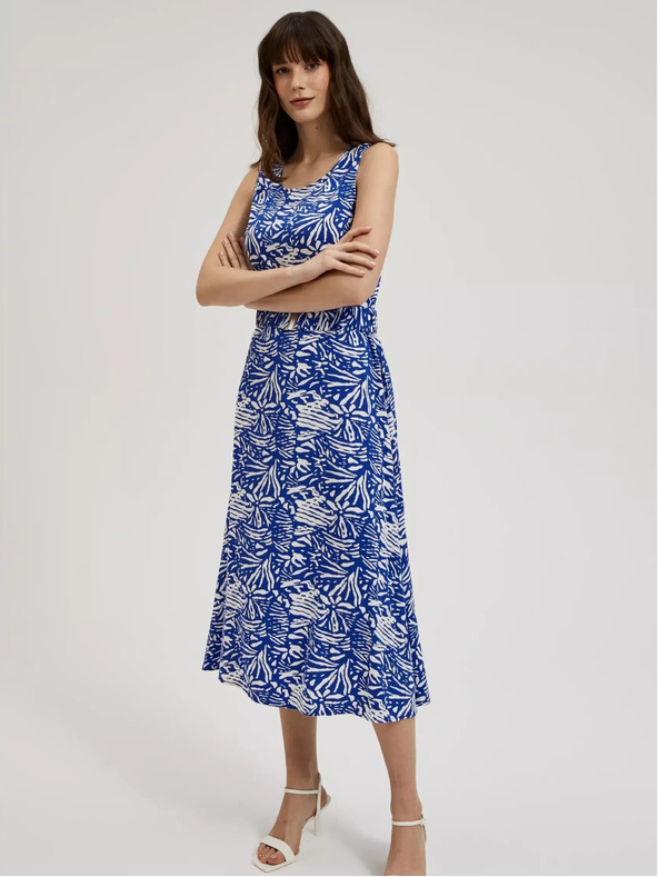 Moodo Rochie midi cu model albastru Moodo