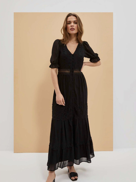 Moodo Rochie lungă neagră de damă Moodo